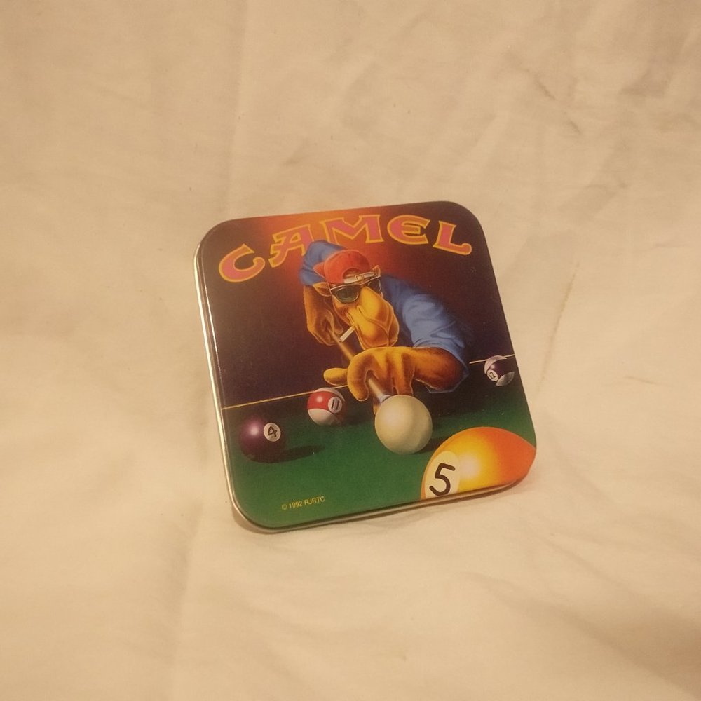 VINTAGE CAMEL JOE  4 BY 4 TIN